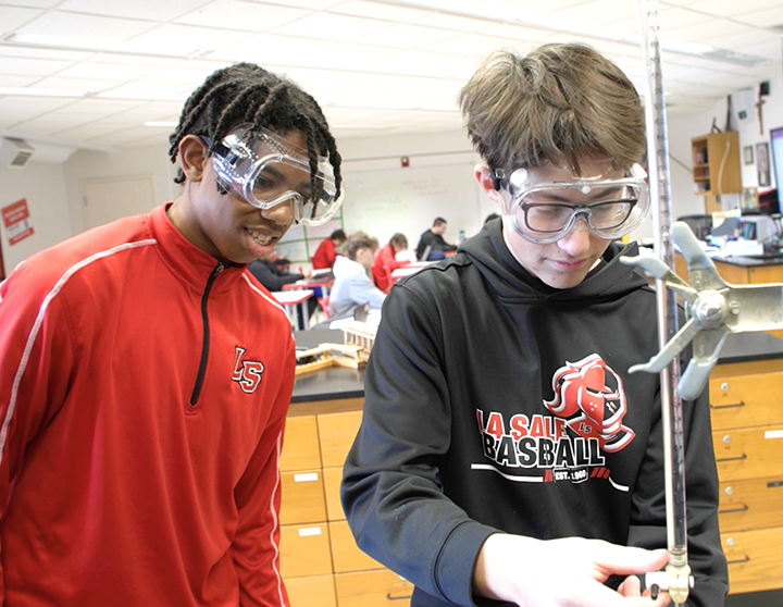 students in lab